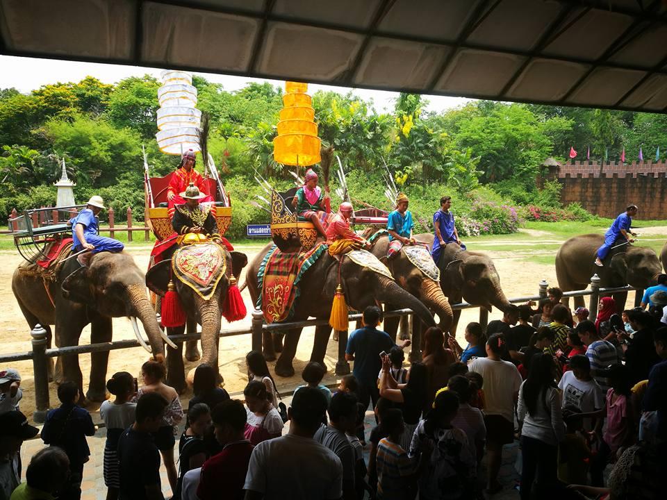 เที่ยวสนุกแสนฟินลานแสดงช้างและฟาร์มจระเข้สามพราน