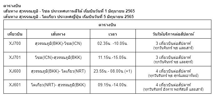 ไทยแอร์เอเชีย เอ็กซ์ ย้ายการให้บริการสู่ “สุวรรณภูมิ” พร้อมบินมิถุนายนนี้! โซล ประเทศเกาหลีใต้ 2,990 บาท โตเกียว ประเทศญี่ปุ่น 3,290 บาท